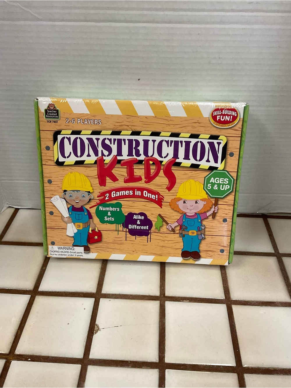 Construction Kids Board Game - Educational Kids Toy (Yellow)